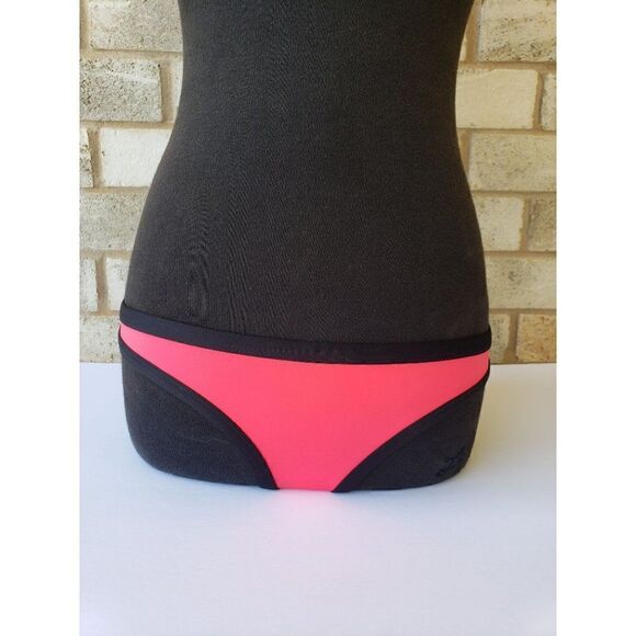 H&M Women's Bikini Bottoms Hipster Swimwear Pink Black Size 6 Clearance - Picture 2 of 7